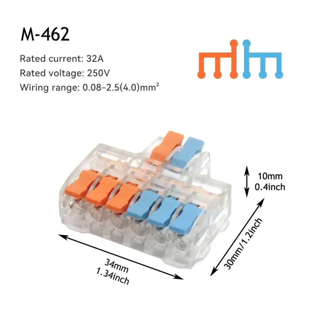 Connecteurs rapides à levier pour câblage – lot de 10 – variante M462T / France / 10 pièces