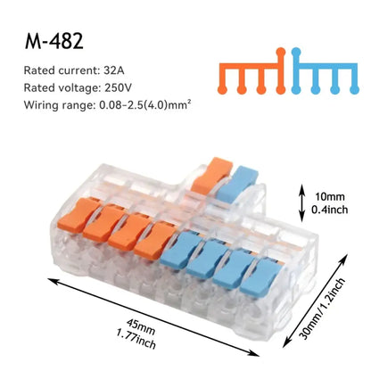 Connecteurs rapides à levier pour câblage – lot de 10 – variante M482T / France / 10 pièces