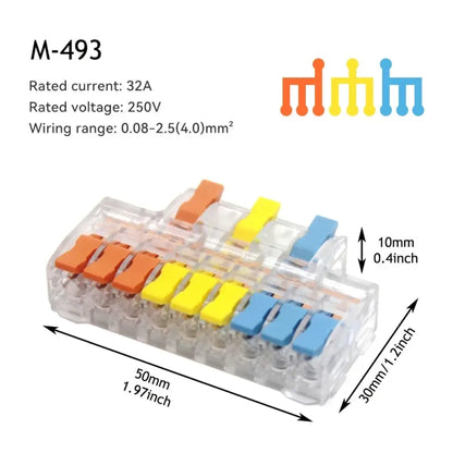 Connecteurs rapides à levier pour câblage – lot de 10 – variante M493T / France / 10 pièces