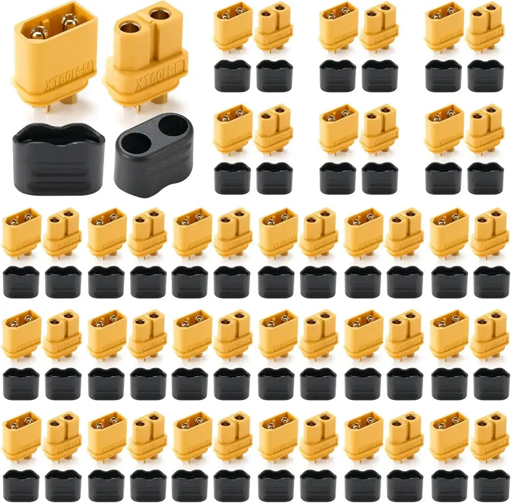 Connecteurs XT60H mâle femelle avec capuchons – 10 paires - 10 paires avec capuchons - Connecteurs électriques