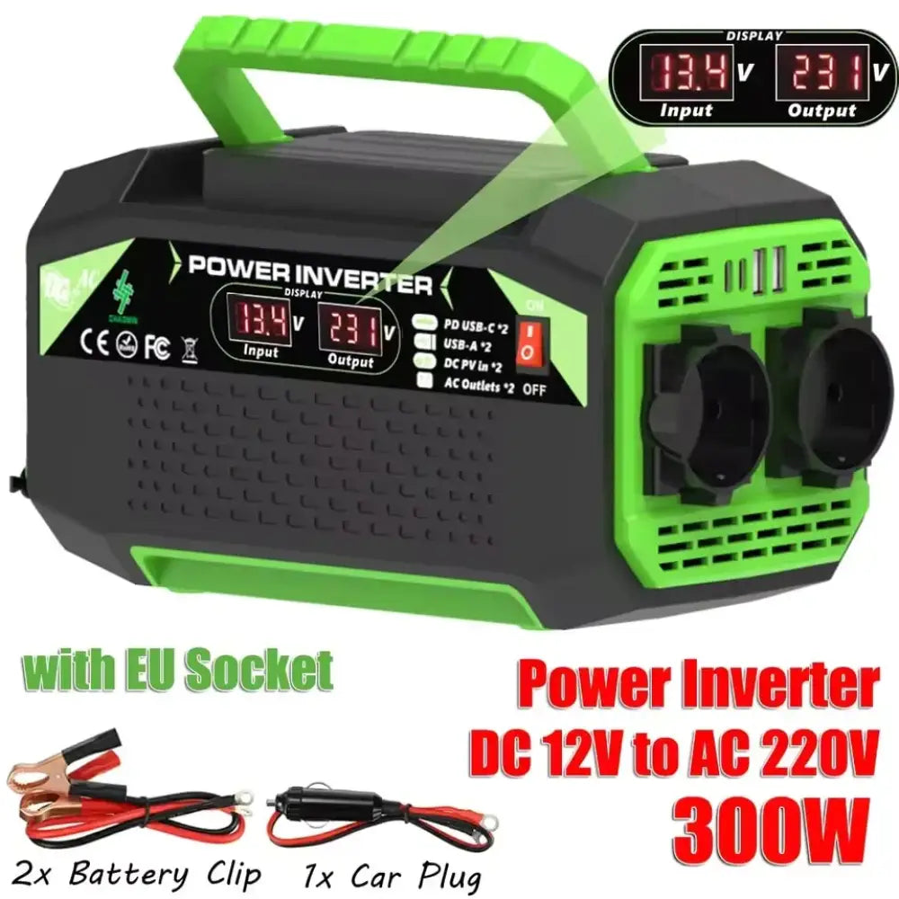 Convertisseur 12 V vers 220 V à onde pure – 300 W – variante 300 W
