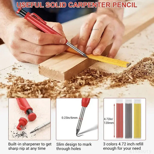 Crayon mécanique de charpentier 2,8 mm avec taille-crayon – détail produit 2