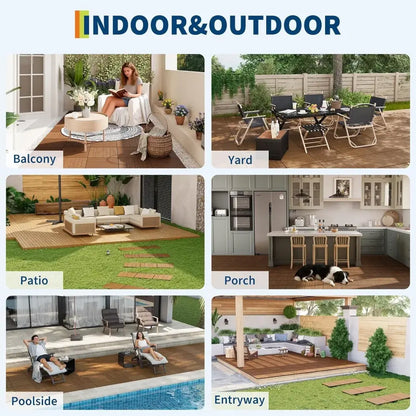 Dalles Terrasse Bois Acacia Système Clipser Antidérapantes 30x30cm
