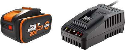 - Batterie Powershare Pro Au Lithium-Ion 20V - 4Ah - WA3644 & Chargeur 20 V Li-Ion 2.0 a - WA3880 - Pour Outils  Sans Fil POWERSHARE - Garantie 2 Ans