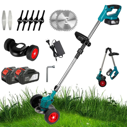 Débrousailleuse À Gazon Sans Fil 1500W Puissante Pour Pelouse Et Jardin