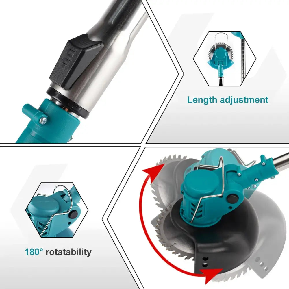 Débrousailleuse À Gazon Sans Fil 1500W Puissante Pour Pelouse Et Jardin