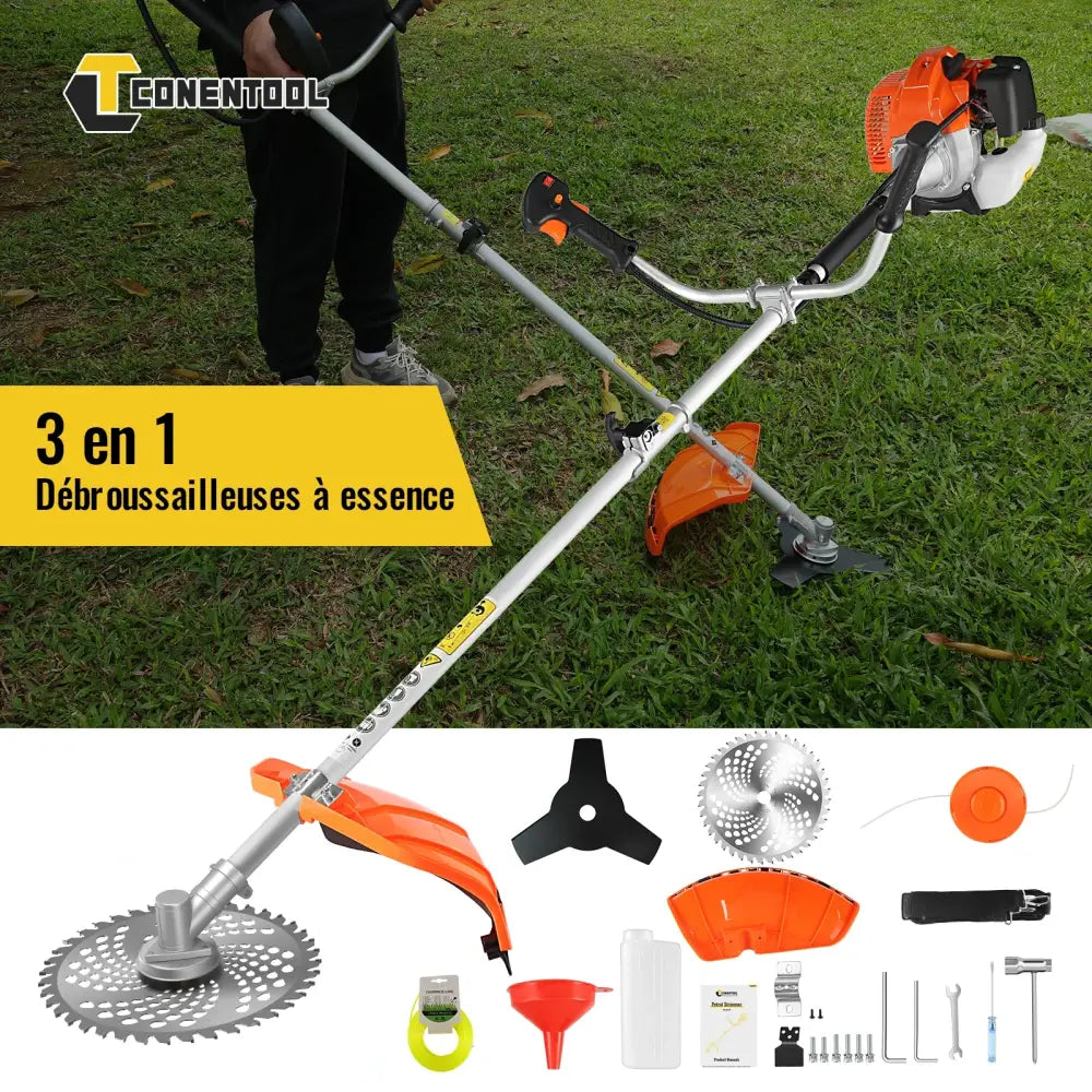 Débroussailleuse thermique 52 cm³ 3-en-1 – moteur 2 temps - Débroussailleuse 3-en-1 / France - Débroussailleuse