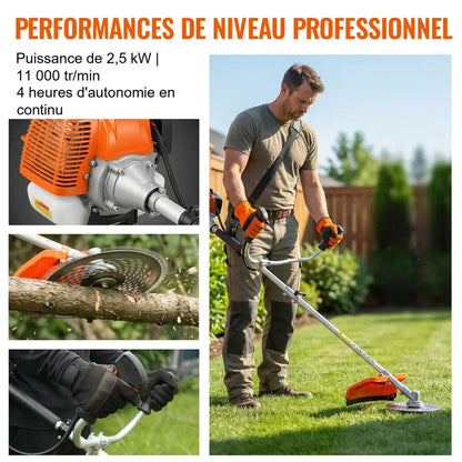 Débroussailleuse thermique 52 cm³ 3-en-1 – moteur 2 temps - Débroussailleuse 3-en-1 / France - Débroussailleuse