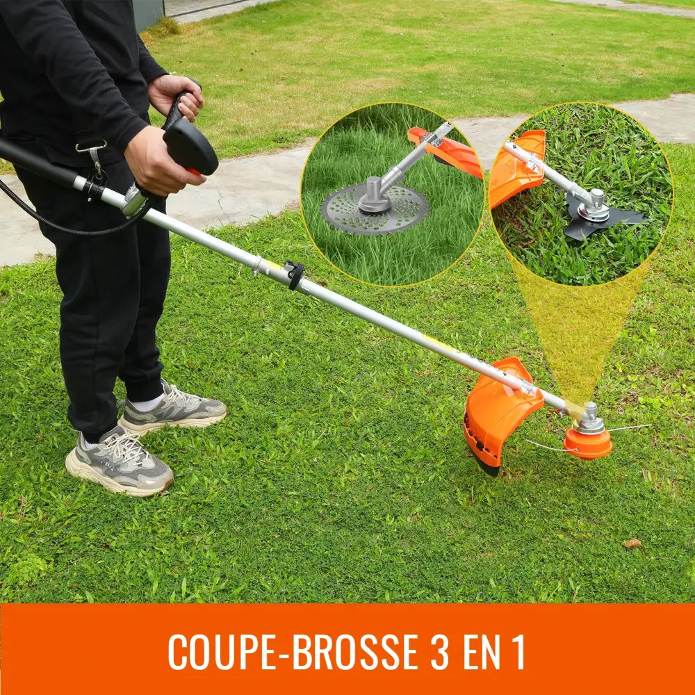 Débroussailleuse thermique 52 cm³ 3-en-1 – moteur 2 temps - Débroussailleuse 3-en-1 / France - Débroussailleuse