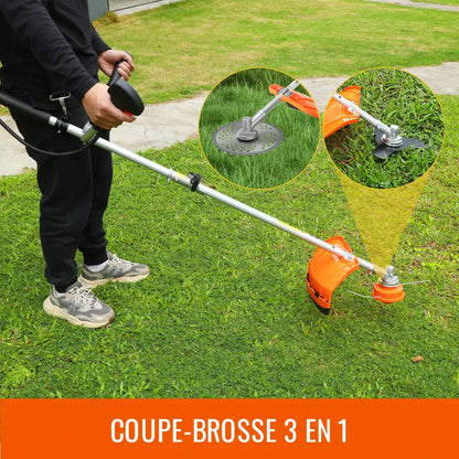 Débroussailleuse thermique 52 cm³ 3-en-1 – moteur 2 temps - Débroussailleuse 3-en-1 / France - Débroussailleuse