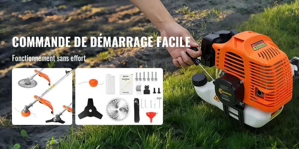 Débroussailleuse thermique 52 cm³ 3-en-1 – moteur 2 temps - Débroussailleuse 3-en-1 / France - Débroussailleuse