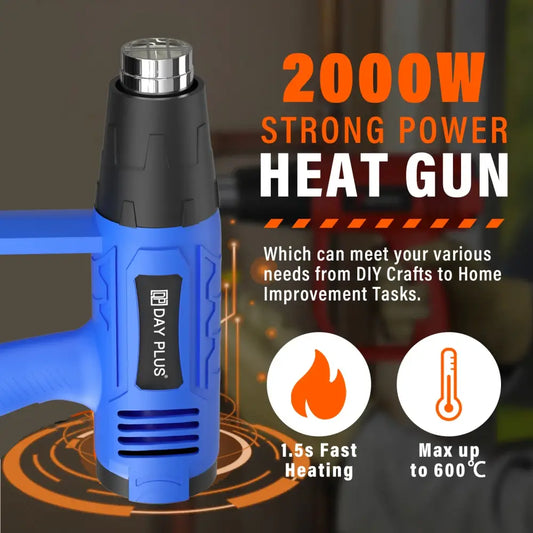 Décapeur thermique 2 000 W – 2 températures et 4 buses - Bleu / France - décapeur thermique 2000 W