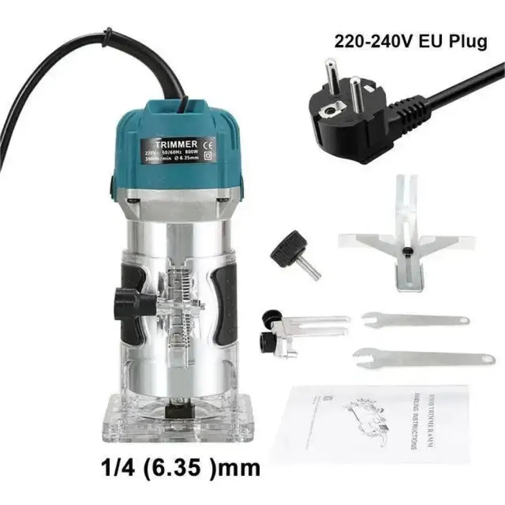 Défonceuse affleureuse Électrique 800W Pour Bois Et Panneaux Composites 30000 Tours Prise EU France