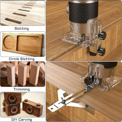 Défonceuse Bois 800W 30000 tours min Collet 6,35 mm Fraisage Précis