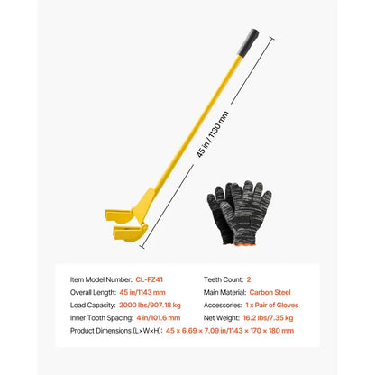 Démonte-palette professionnel 104 cm – levier 907 kg - Barre 104 cm – capacité 907 kg / États-Unis - Démonte-palette