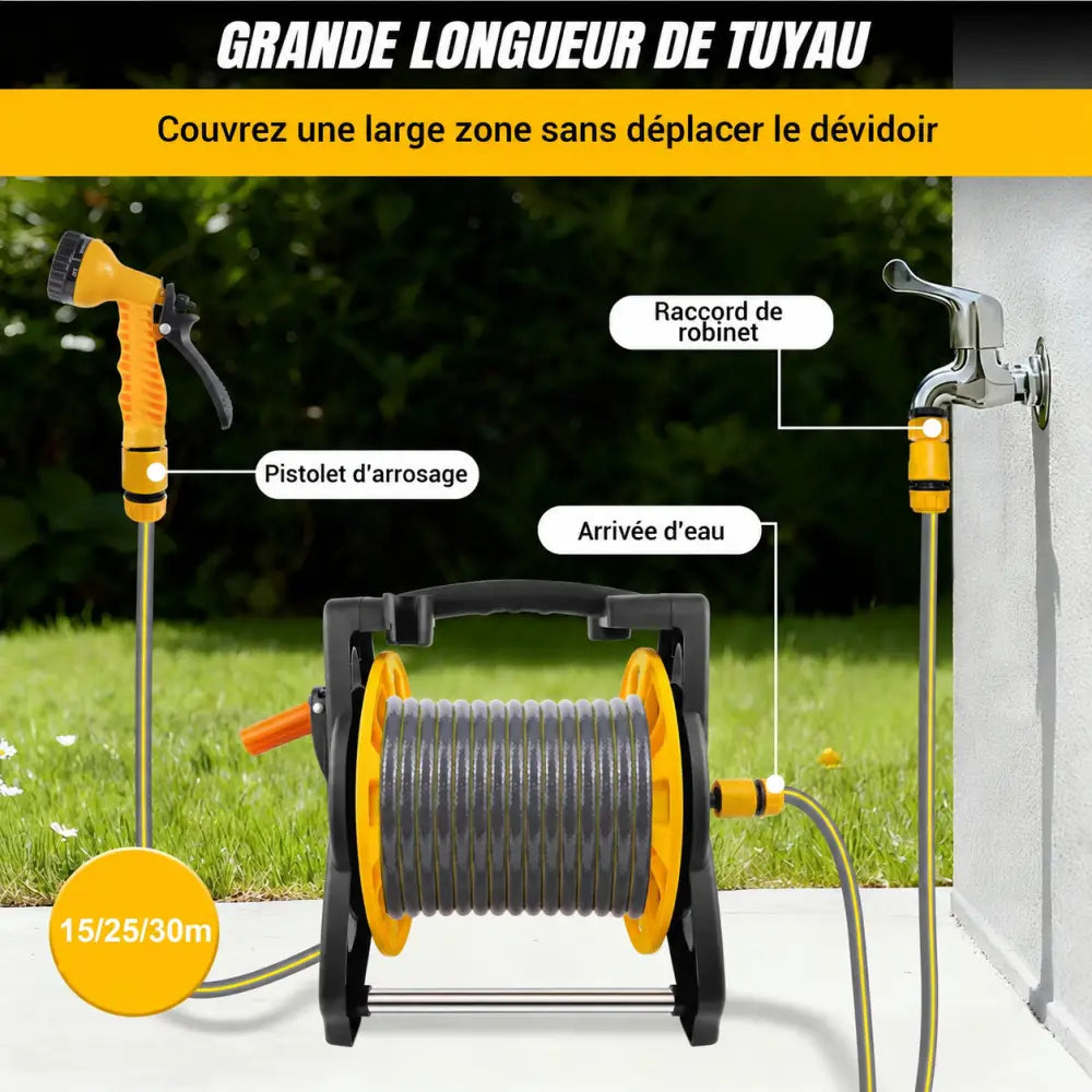 Dévidoir de jardin – texte en français