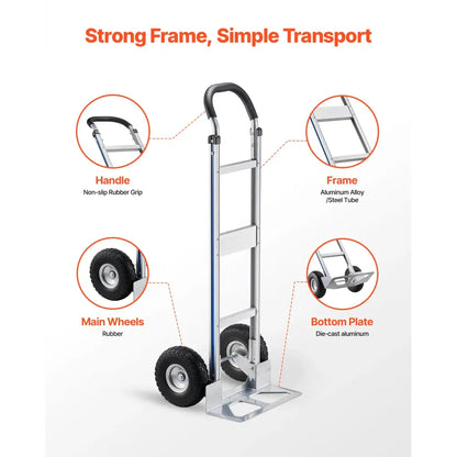 Diable de manutention 500 lb (227 kg) en aluminium — SucceBuy