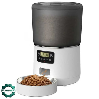 Distributeur automatique de croquettes 4 L programmable – variante Blanc – boutons – prise UE – 4 L