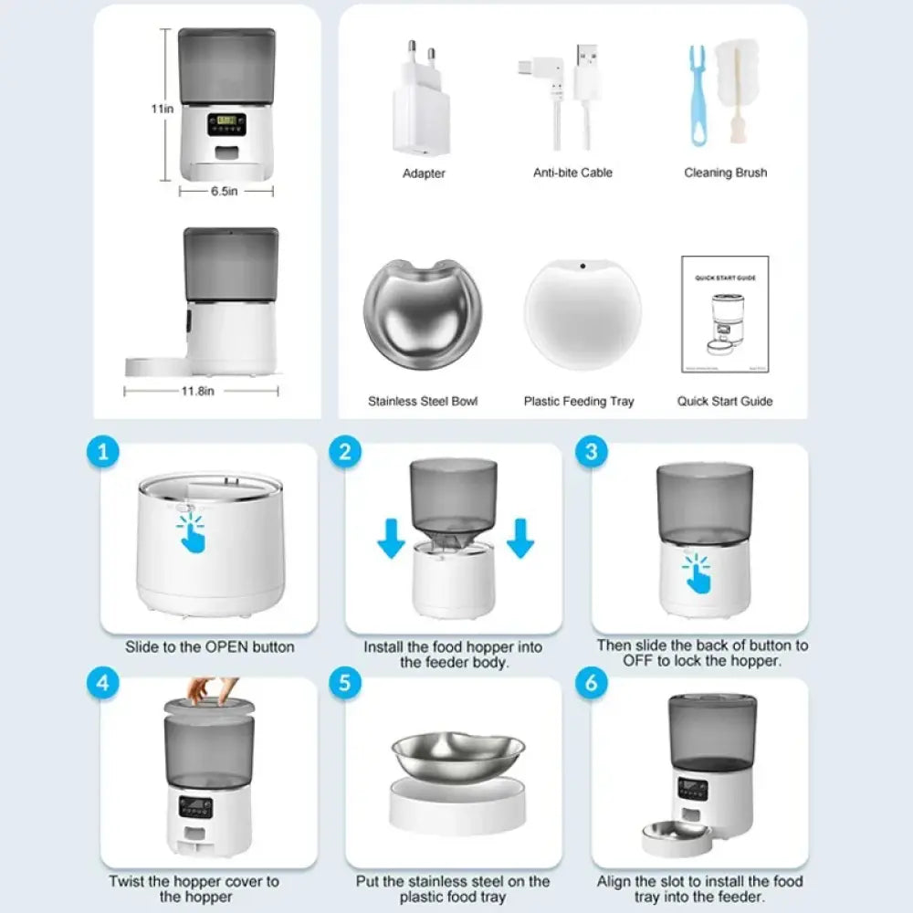Distributeur automatique de croquettes 4 L programmable – photo produit 2