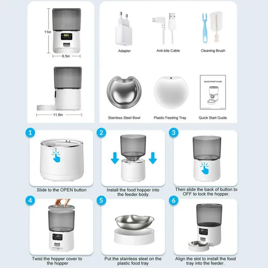 Distributeur automatique de croquettes 4 L programmable – photo produit 2