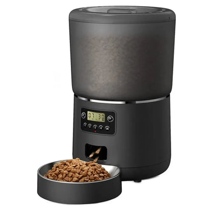 Distributeur automatique de croquettes 4 L programmable – variante Noir – boutons – prise UE – 4 L