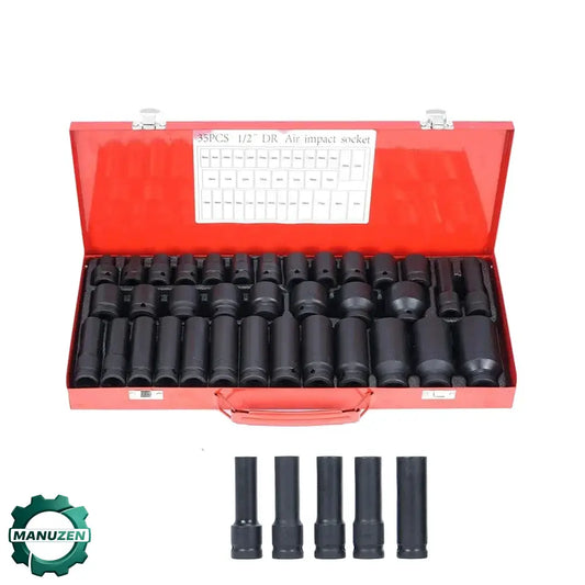 Douilles à chocs longues 1/2″ 8–32 mm – 35 pièces - Allemagne - douilles à chocs longues 1/2 8 32 mm
