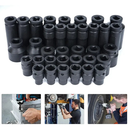 Douilles à chocs longues 1/2″ 8–32 mm – 35 pièces - Allemagne - douilles à chocs longues 1/2 8 32 mm