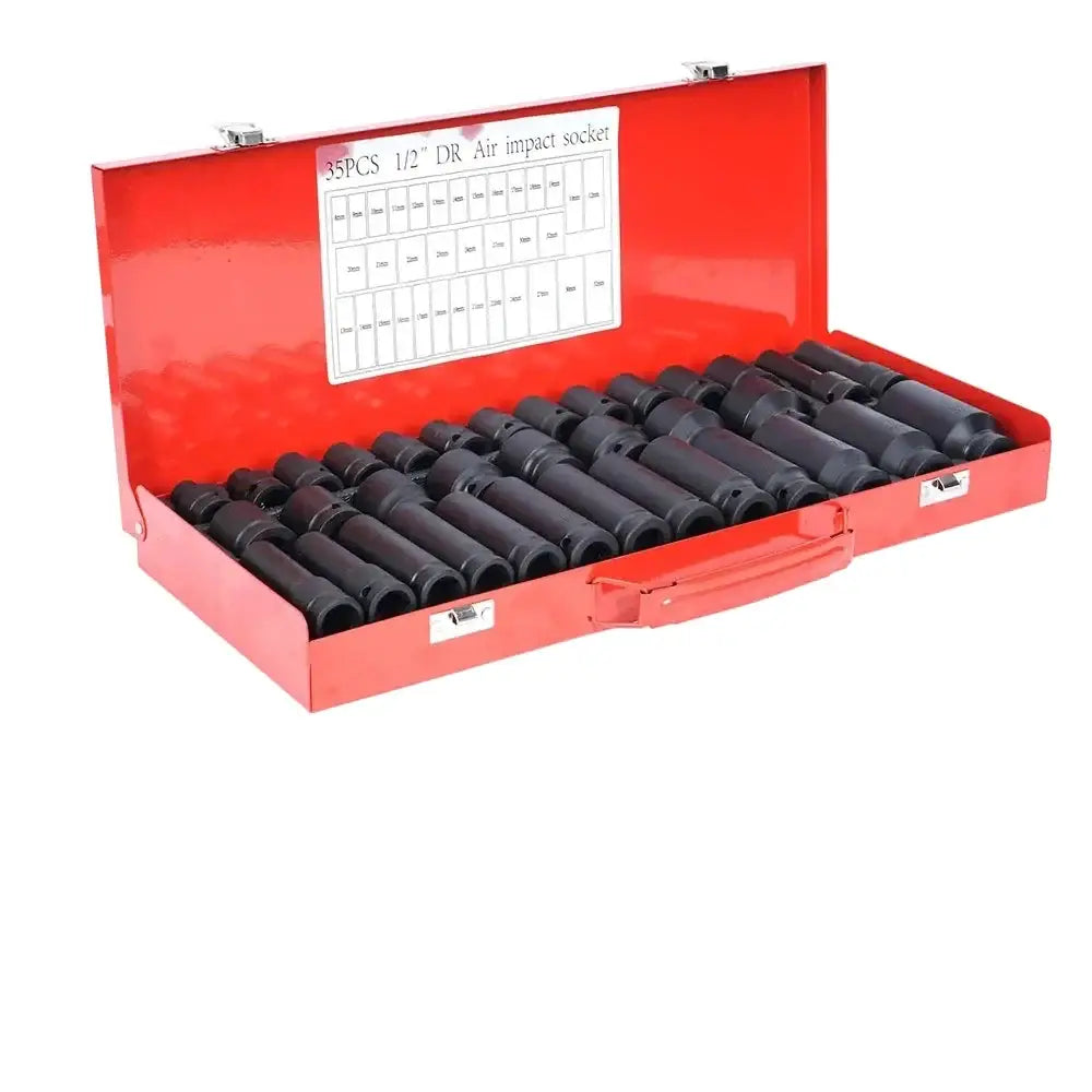 Douilles à chocs longues 1/2″ 8–32 mm – 35 pièces - Allemagne - douilles à chocs longues 1/2 8 32 mm