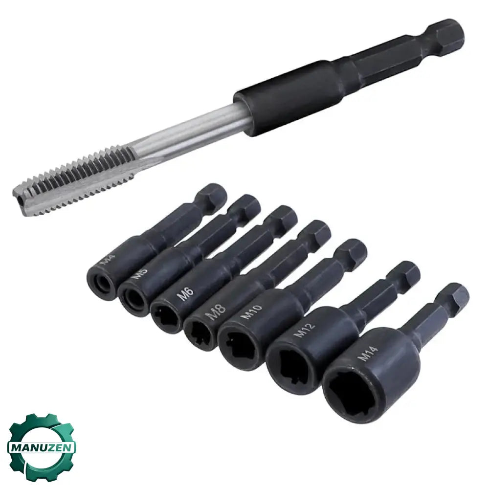 Douilles adaptatrices pour tarauds M4 à M12 – 6 pièces – image produit