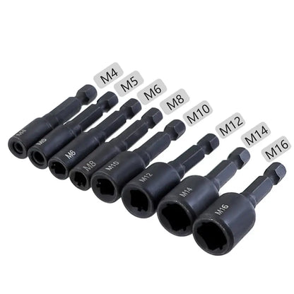 Douilles adaptatrices pour tarauds M4 à M12 – 6 pièces - 6 douilles pour tarauds - Adaptateurs pour tarauds