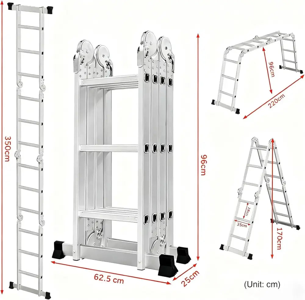 Échelle Multifonction 4×3 Aluminium 3,5 m – Charge 150 kg - France - Échelles et escabeaux