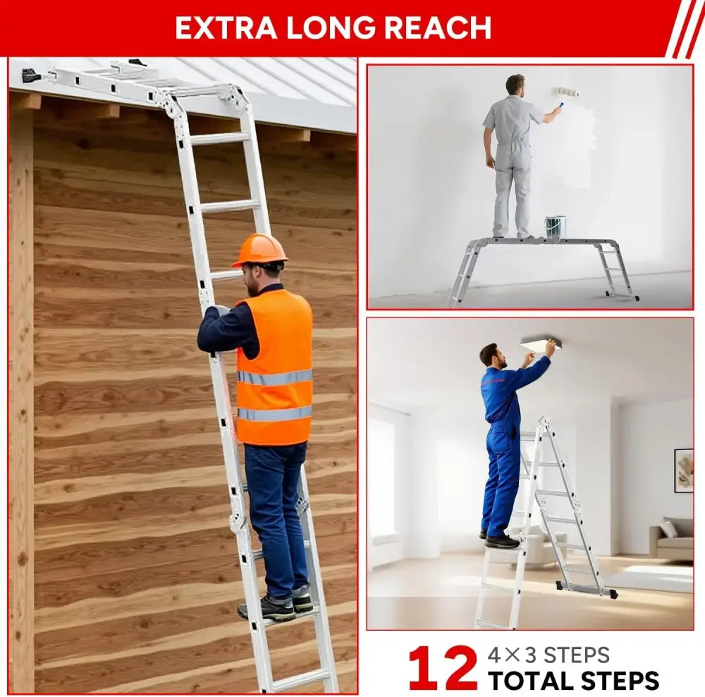 Échelle Multifonction 4×3 Aluminium 3,5 m – Charge 150 kg - France - Échelles et escabeaux