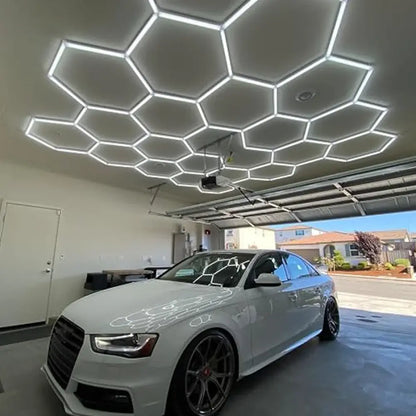 Éclairage LED hexagonal garage – blanc froid 6 500 K - éclairage LED hexagonal garage