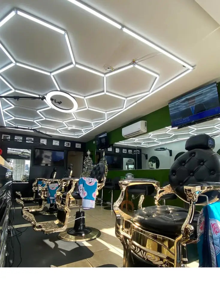 Éclairage LED hexagonal garage – blanc froid 6 500 K - éclairage LED hexagonal garage