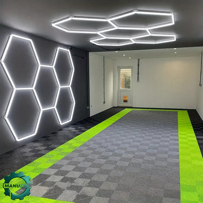 Éclairage LED hexagonal garage – blanc froid 6 500 K - éclairage LED hexagonal garage