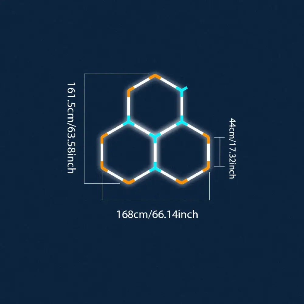 Éclairage LED hexagonal garage – blanc froid 6 500 K - Modèle HC-6633 / Depuis l’Allemagne - éclairage LED hexagonal