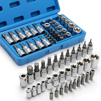 Embouts Torx et douilles E-Torx – jeu de 34 pièces - Jeu de 34 pièces / France - jeu embouts Torx douilles E Torx