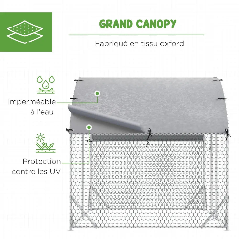 Enclos extérieur pour chien ou poules 5,32 m² – toit anti-UV - France - Enclos extérieur