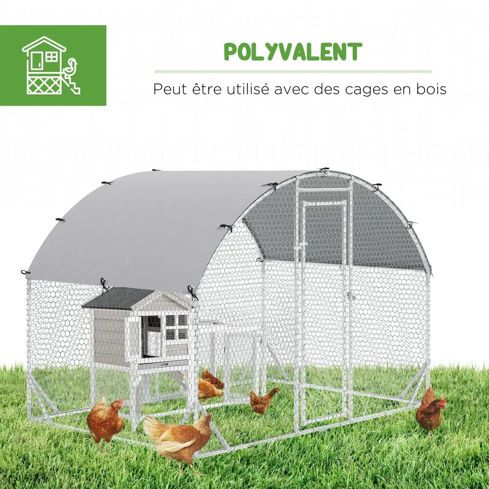 Enclos extérieur pour chien ou poules 5,32 m² – toit anti-UV - France - Enclos extérieur