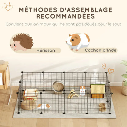 Enclos métallique pour petits animaux – 106 × 73 × 36 cm – détail 6