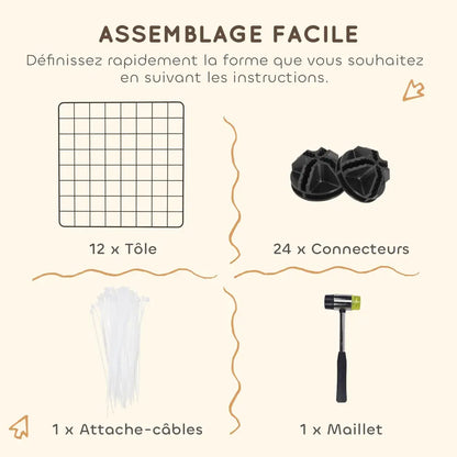Enclos métallique pour petits animaux – 106 × 73 × 36 cm – détail 4