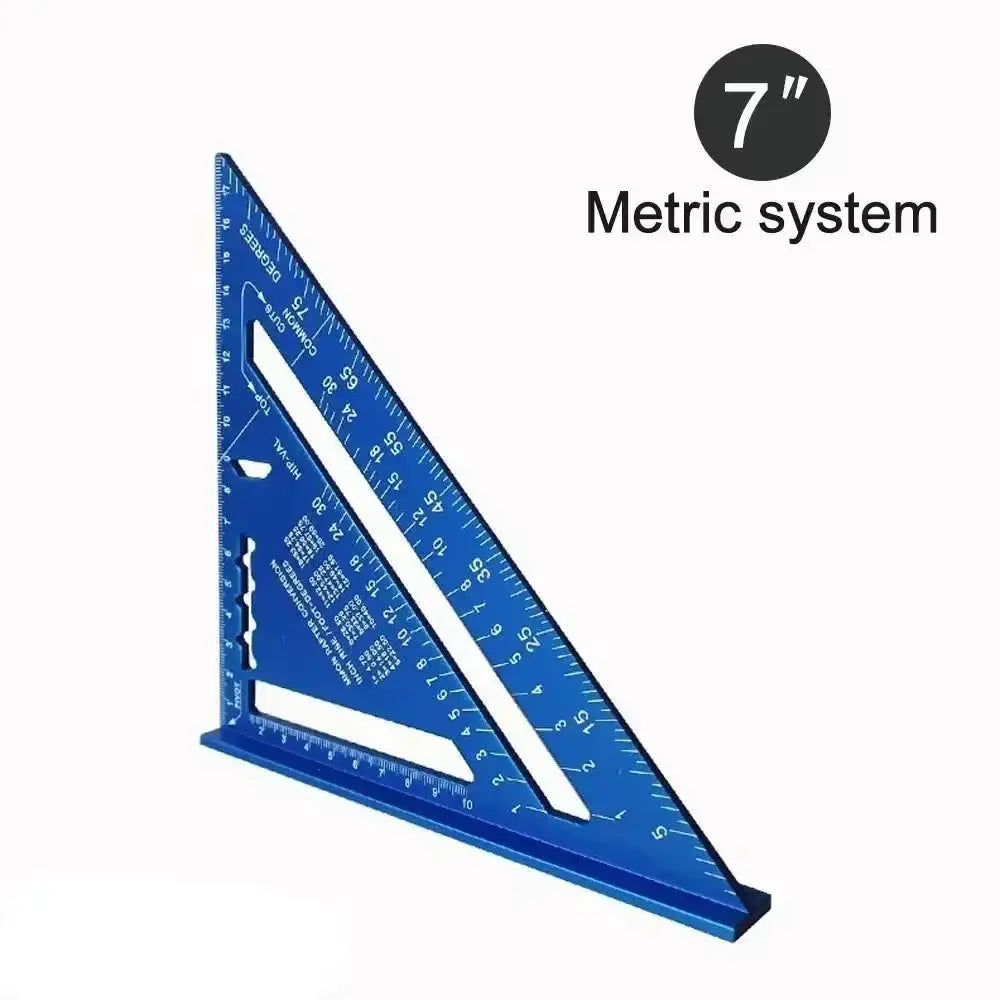 Équerre rapide de charpentier 7″ – aluminium graduation métrique - Bleu – métrique / France - Équerre rapide de