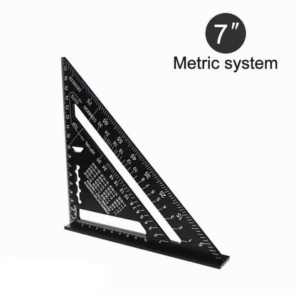 Équerre rapide de charpentier 7″ – aluminium graduation métrique - Noir – métrique / France - Équerre rapide de