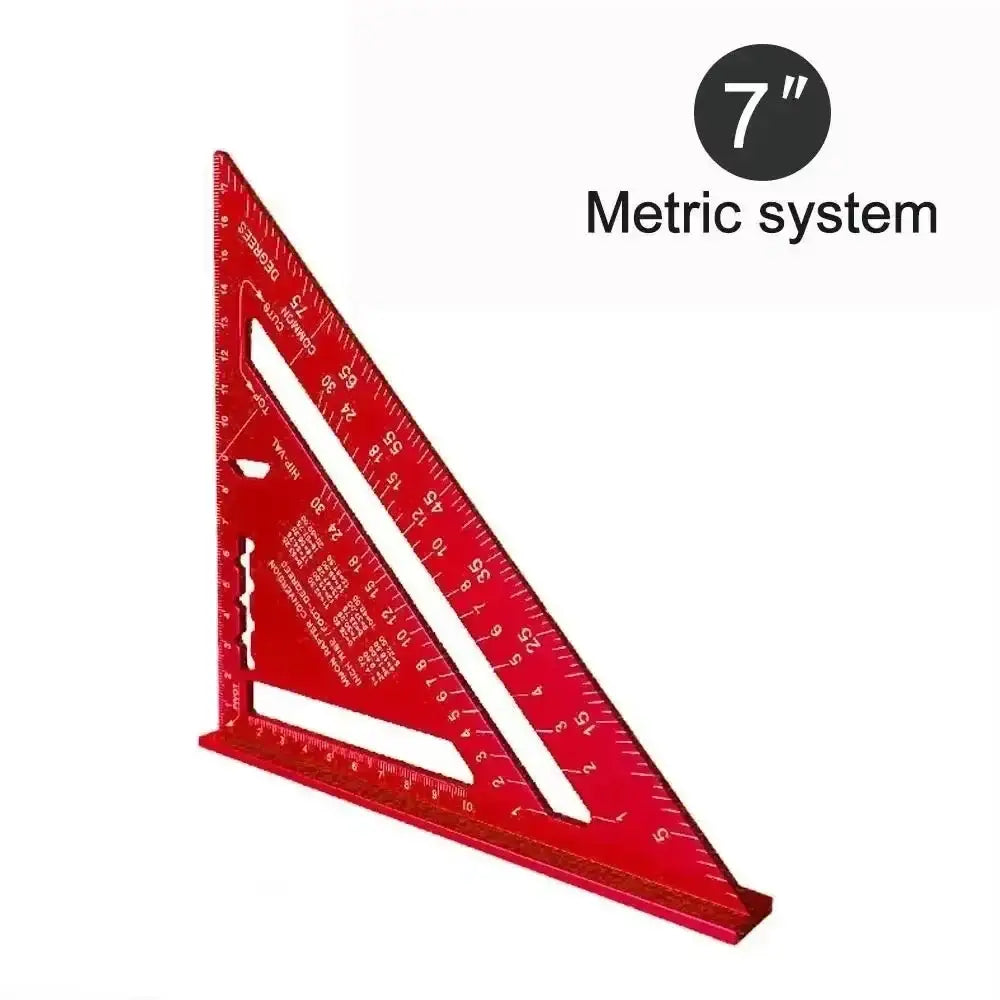 Équerre rapide de charpentier 7″ – aluminium graduation métrique - Rouge – métrique / France - Équerre rapide de