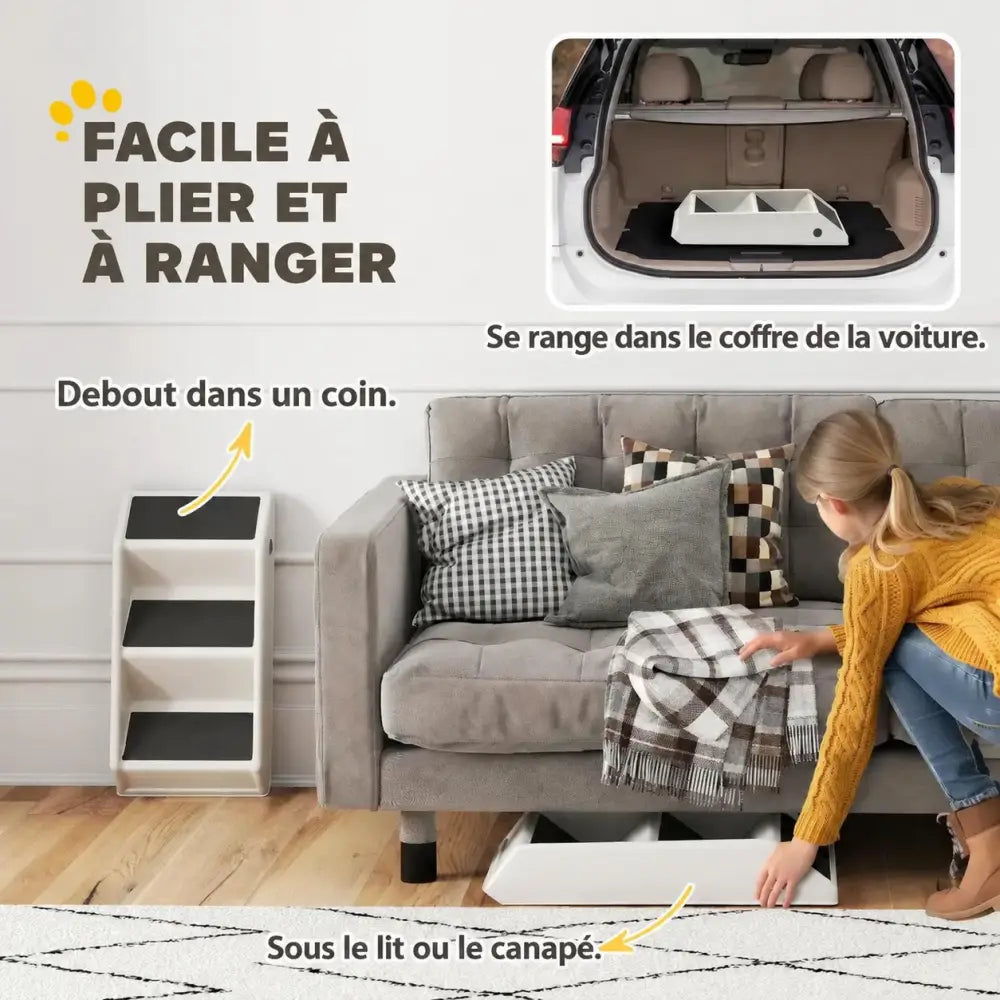 Escalier pour chien – texte en français
