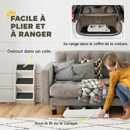 Escalier pour chien – texte en français