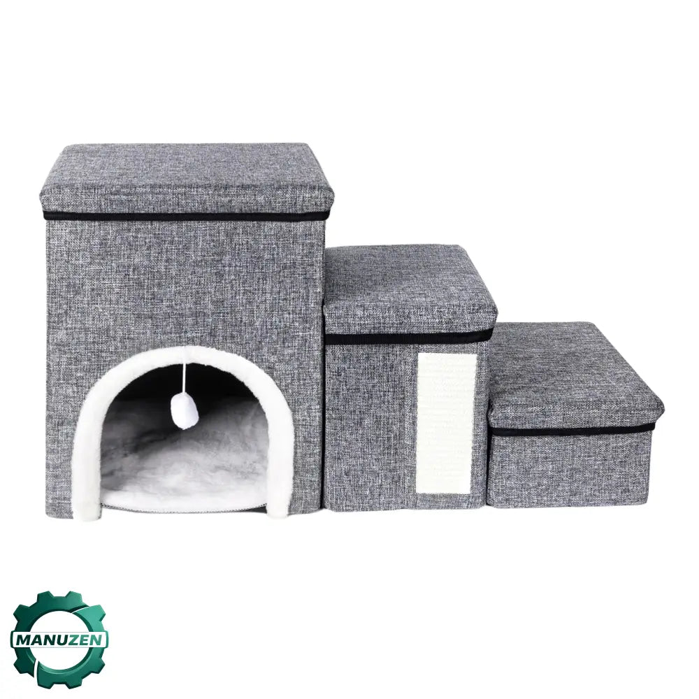 Escalier Pliable Pour Chien Avec Rangement Capacité 60 Kg Antidérapant - GRIS / Pologne