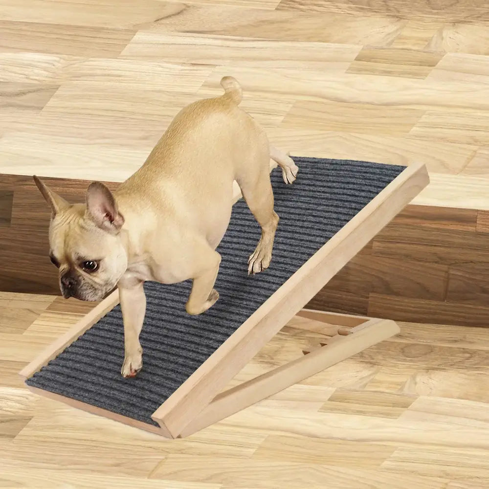 Escalier Pour Chien En Bois Réglable Antidérapant Pliable