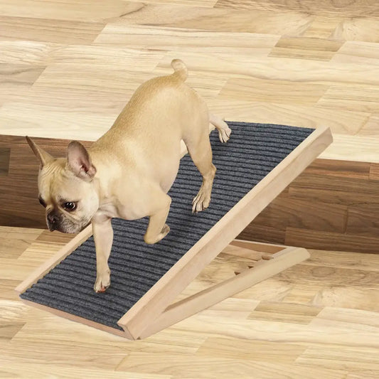 Escalier Pour Chien En Bois Réglable Antidérapant Pliable