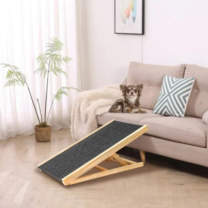 Escalier Pour Chien En Bois Réglable Antidérapant Pliable